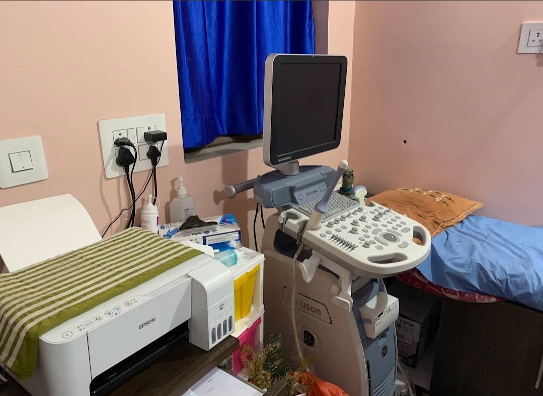 Ultrasound diagnostic room at Ashirbad Clinic